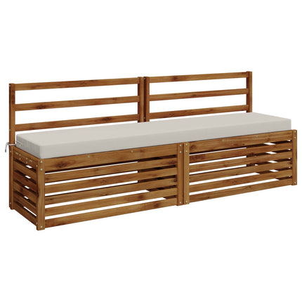 Bänk Kuddar SOEST 2 st 100% Polyester Vit 170 x 40 x 8 cm