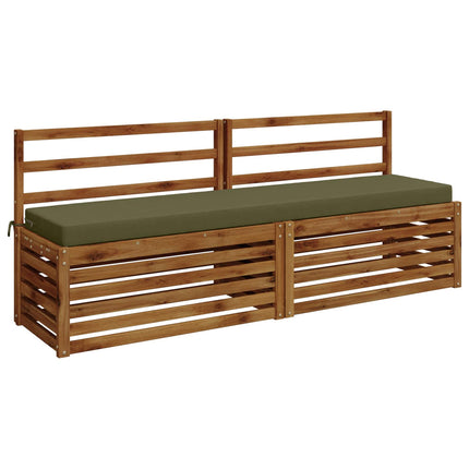 Bänk Kuddar SOEST 2 st 100% Polyester Olivgrön 180 x 40 x 8 cm