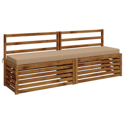 Bänk Kuddar SOEST 2 st 100% Polyester Sand 180 x 40 x 8 cm