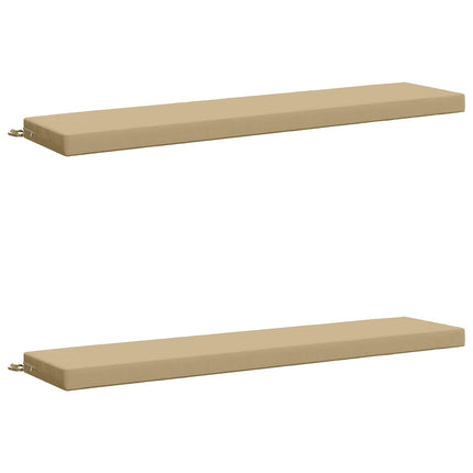 Bänk Kuddar SOEST 2 st 100% Polyester Beige 180 x 40 x 8 cm