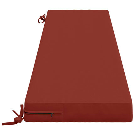 Bänk Kuddar SOEST 2 st 100% Polyester Röd 200 x 40 x 8 cm