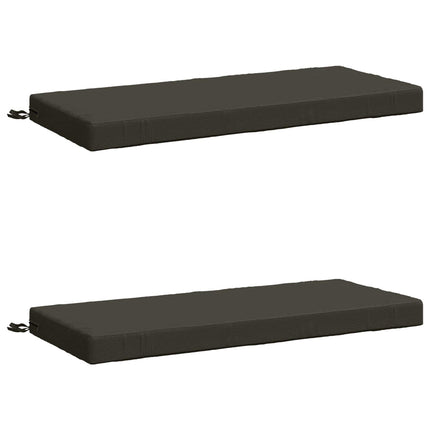 Bänk Kuddar SOEST 2 st 100% Polyester Antracit 110 x 50 x 8 cm