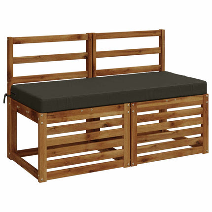 Bänk Kuddar SOEST 2 st 100% Polyester Antracit 110 x 50 x 8 cm
