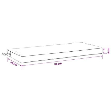 Bänk Kuddar SOEST 2 st 100% Polyester Röd 110 x 50 x 8 cm