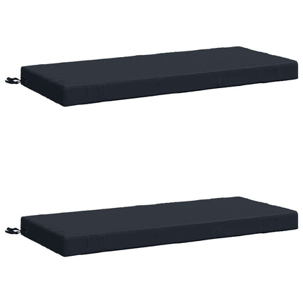 Bänk Kuddar SOEST 2 st 100% Polyester Mörkblå 120 x 50 x 8 cm