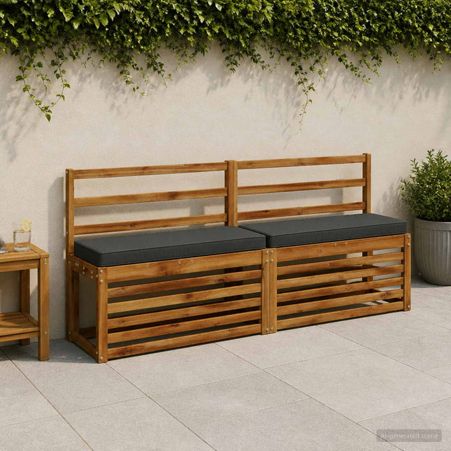 1-delad Bänk Kudde VUGHT 100% Polyester Antracit 80 x 40 x 5 cm