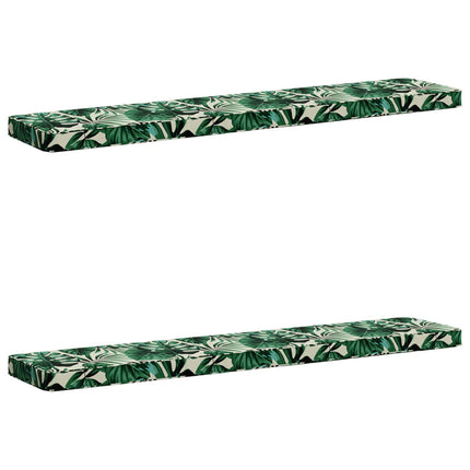2-delade Bänk Kuddar VUGHT 2 st 100% Polyester Bladmönster