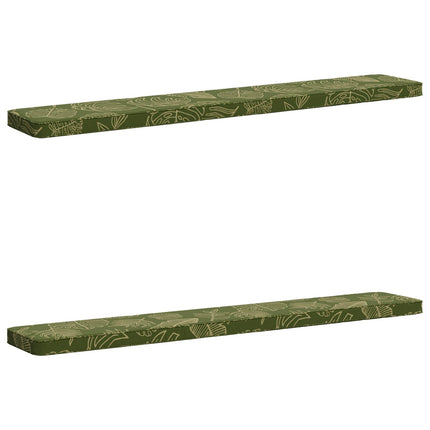 2-delade Bänk Kuddar VUGHT 2 st 100% Polyester Bladdesign