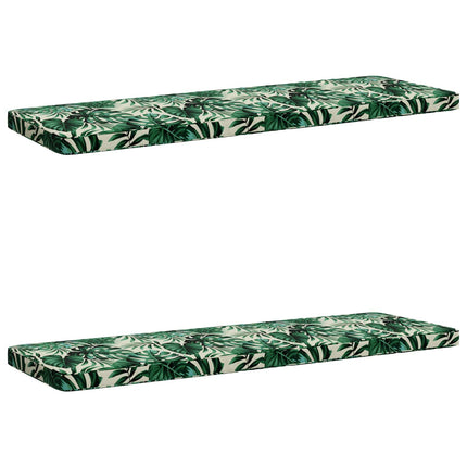 2-delade Bänk Kuddar VUGHT 2 st 100% Polyester Bladmönster