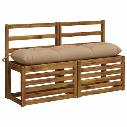 Bänk Kuddar VIANEN 2 st 100% Polyester Sand 120 x 30 x 12 cm