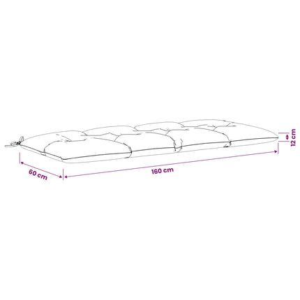 Bänk kudde VIANEN 100% Polyester Taupe 160 x 60 x 12 cm