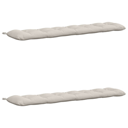 Bänk Kuddar VIANEN 2 st 100% Polyester Vit 190 x 40 x 12 cm