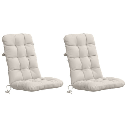 2-delade Höga Ryggstolsdynor VIANEN 2 st 100% Polyester Vit