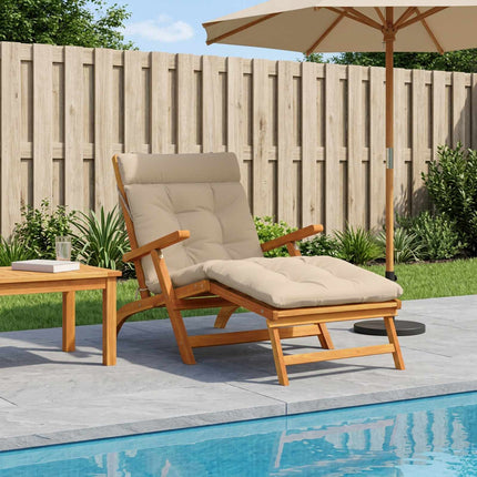 Solstol Kudde VIANEN 100% Polyester Gräddvit 200 x 90 x 8 cm