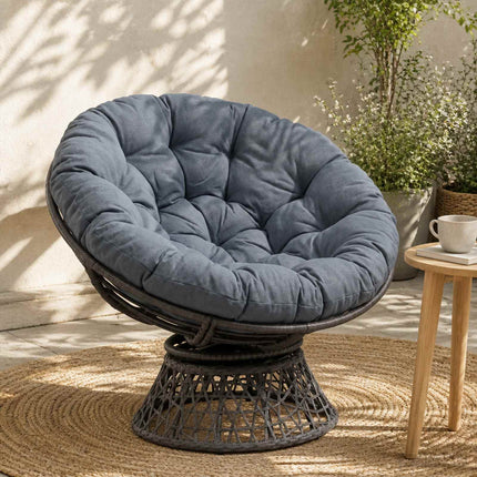 Papasan-kudde VIANEN 100% Polyester Blå Ø 130 x 12 cm
