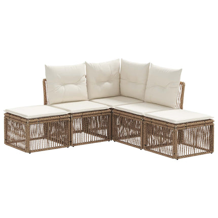 Trädgårdsoffset 5 pcs Beige konstrotting