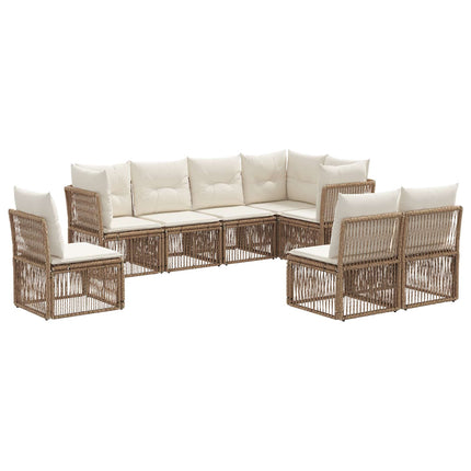 Trädgårdsoffset 8 st Beige konstrotting