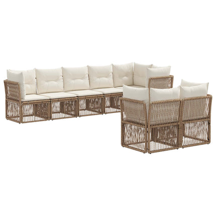 Trädgårdsoffset 8 st Beige konstrotting