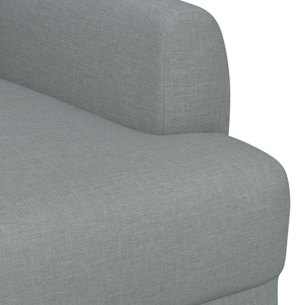 Loveseat med knapprapport Ljusgrå 116 x 67 x 80 cm Tyg