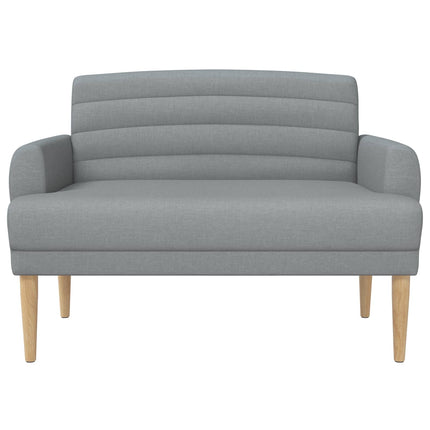 Loveseat med knapprapport Ljusgrå 116 x 67 x 80 cm Tyg
