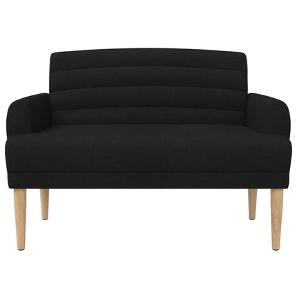 Loveseat med knapprapport Svart 116 x 67 x 80 cm Tyg
