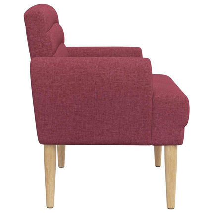 Loveseat med knapprapport Vinröd 116 x 67 x 80 cm Tyg