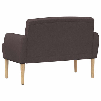 Loveseat med knapprapport Mörkbrun 116 x 67 x 80 cm Tyg