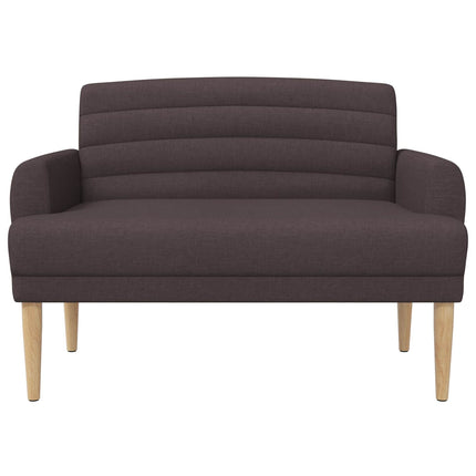 Loveseat med knapprapport Mörkbrun 116 x 67 x 80 cm Tyg
