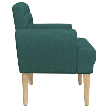 Loveseat med knapprapport Mörkgrön 116 x 67 x 80 cm Tyg