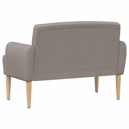 Loveseat med knapprapport Taupe 116 x 67 x 80 cm Tyg