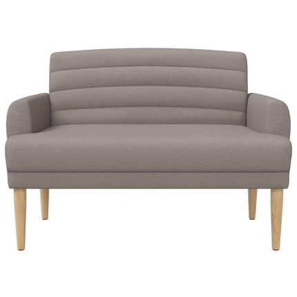 Loveseat med knapprapport Taupe 116 x 67 x 80 cm Tyg
