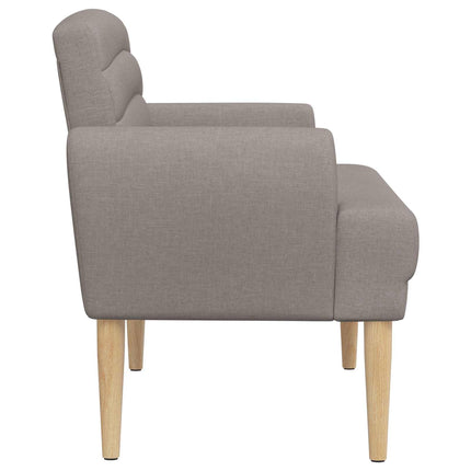 Loveseat med knapprapport Taupe 116 x 67 x 80 cm Tyg