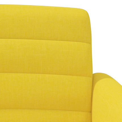 Loveseat med knapprapport Ljus Gul 116 x 67 x 80 cm Tyg