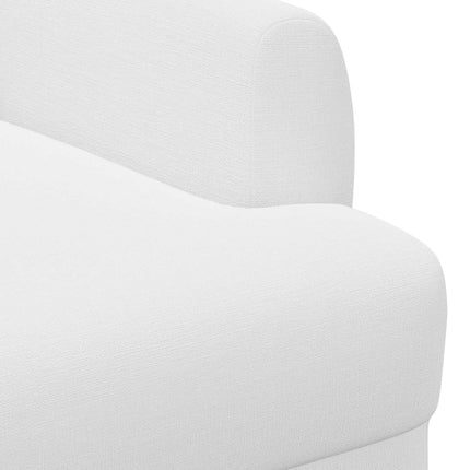 Loveseat med knapprapport Vit 116 x 67 x 80 cm Tyg