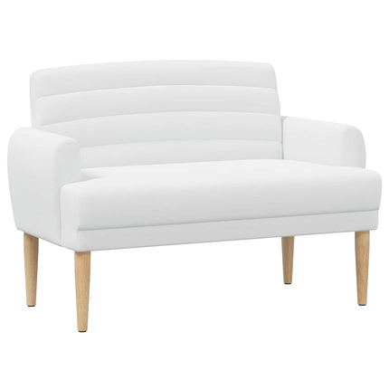 Loveseat med knapprapport Vit 116 x 67 x 80 cm Tyg