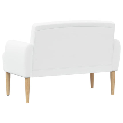 Loveseat med knapprapport Vit 116 x 67 x 80 cm Tyg