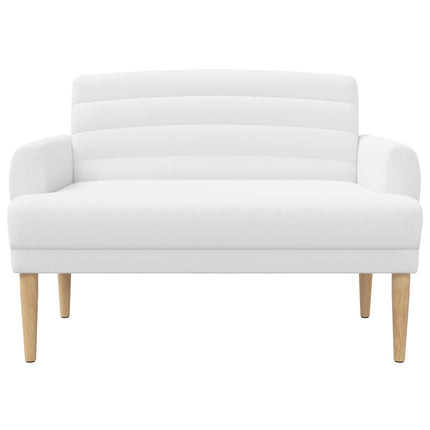 Loveseat med knapprapport Vit 116 x 67 x 80 cm Tyg