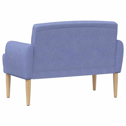 Loveseat med knapprapport Jeansblå 116 x 67 x 80 cm Tyg