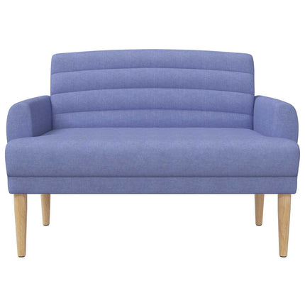 Loveseat med knapprapport Jeansblå 116 x 67 x 80 cm Tyg