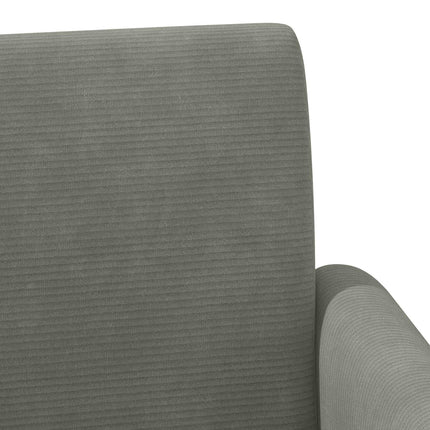 Loveseat med knapprapport Ljusgrå 116 x 67 x 81 cm Kordread tyg