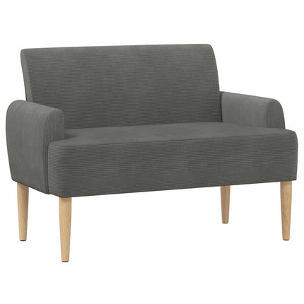 Loveseat med knapprapport Mörkgrå 116 x 67 x 81 cm Kordread tyg