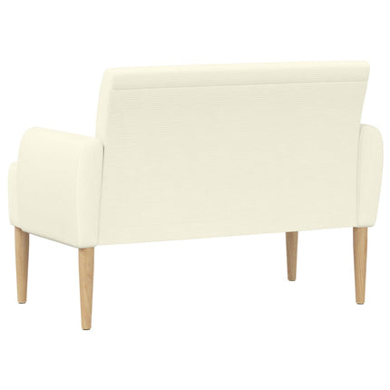 Loveseat med knapprapport Gräddvit 116 x 67 x 81 cm