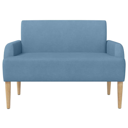 Loveseat med knapprapport Blå 116 x 67 x 81 cm Kordread tyg