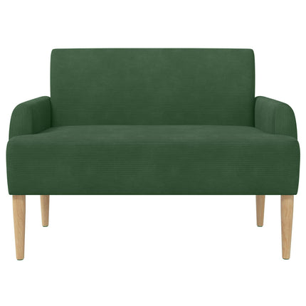 Loveseat med knapprapport Jungelgrön 116 x 67 x 81 cm