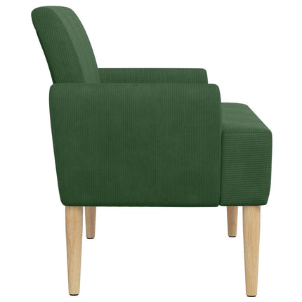 Loveseat med knapprapport Jungelgrön 116 x 67 x 81 cm