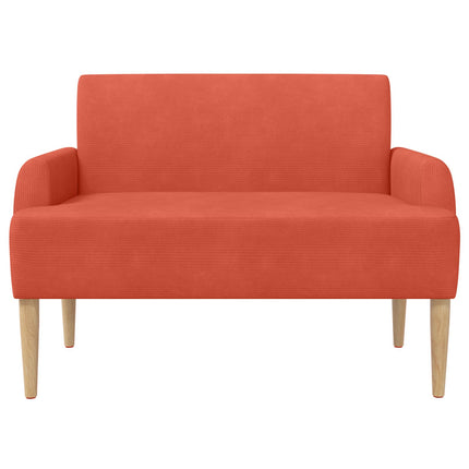 Loveseat med knapprapport Röd orange 116 x 67 x 81 cm