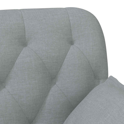 Loveseat med knapprapport Ljusgrå 111 x 68 x 80 cm Tyg