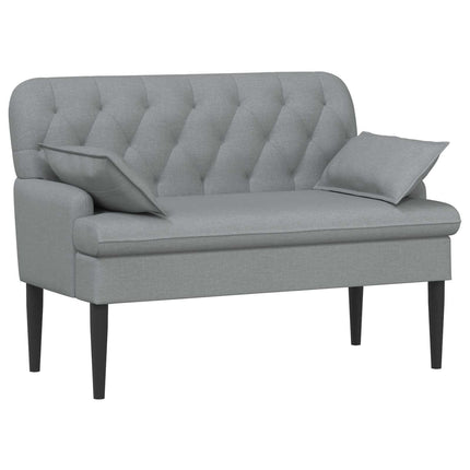 Loveseat med knapprapport Ljusgrå 111 x 68 x 80 cm Tyg
