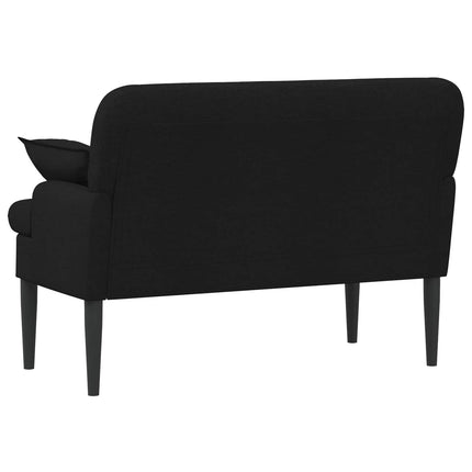 Loveseat med knapprapport Svart 111 x 68 x 80 cm Tyg