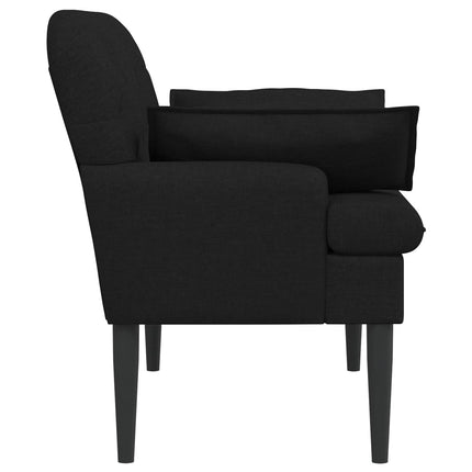 Loveseat med knapprapport Svart 111 x 68 x 80 cm Tyg